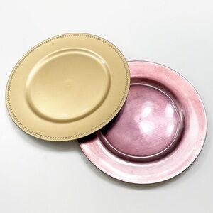Purple and gold charger plates - 2 pack